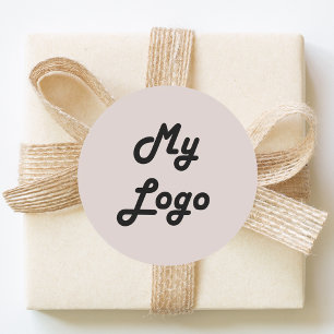 Sticker Rond Image de logo personnalisé entreprise taupe