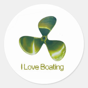 Sticker Rond Image d'hélice de bateau Classic-Round-Sticker-Glo