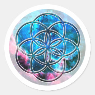 Sticker Rond Image du nombre 7 : la Graine de Vie