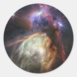 Sticker Rond Image JWST des étoiles de Rho Ophiuchi
