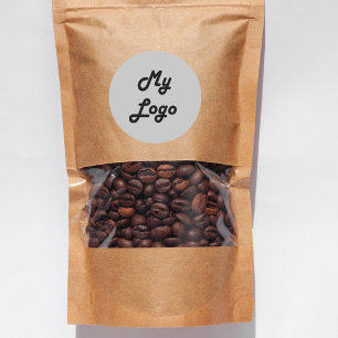 Sticker Rond Image logo personnalisé gris commercial