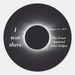 Sticker Rond Image réelle de l'éclipse 2017 solaire