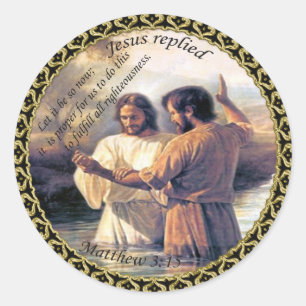 Sticker Rond Image une de baptême de Jésus-Christ
