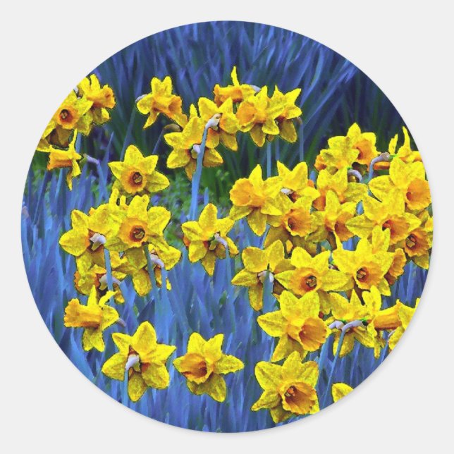 Sticker Rond Imaginaire Daffodil Spring (Devant)