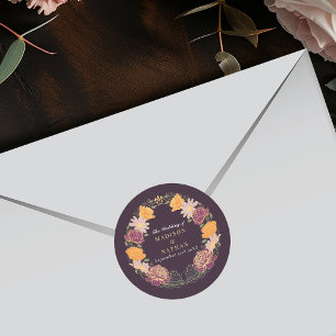 Sticker Rond Imaginaire Enchantée jardin floral mariage