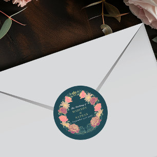 Sticker Rond Imaginaire Enchantée jardin floral mariage