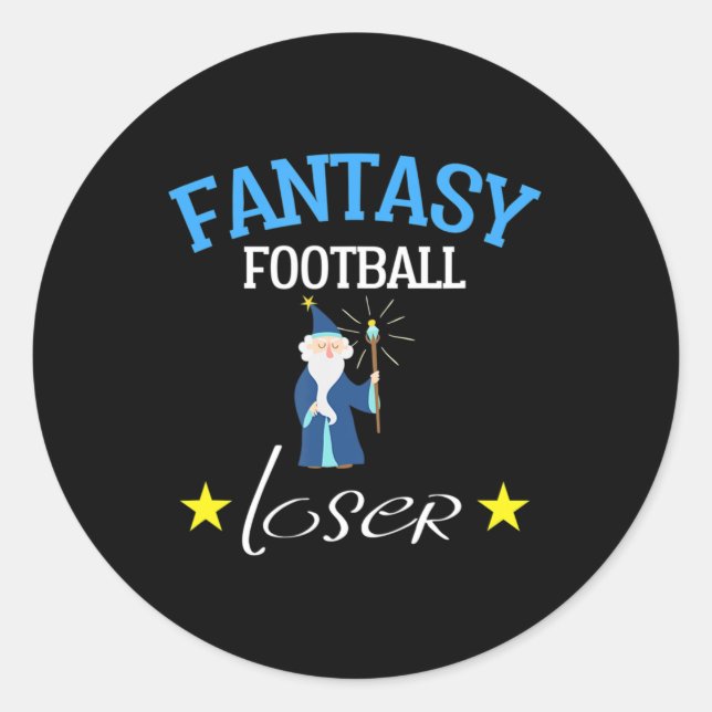 Sticker Rond Imaginaire Football Loser Amusant Imaginaire Footb (Devant)