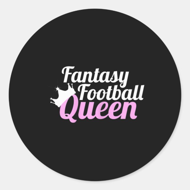 Sticker Rond Imaginaire Football Queen Fun (Devant)