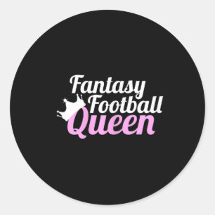 Sticker Rond Imaginaire Football Queen Fun