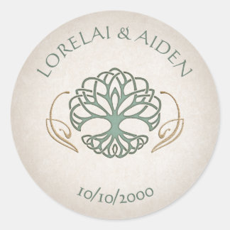 Sticker Rond Imaginaire médiéval Celtic Mariage