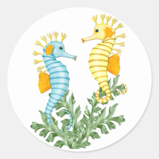 Sticker Rond Imaginaire Seahorse (Devant)