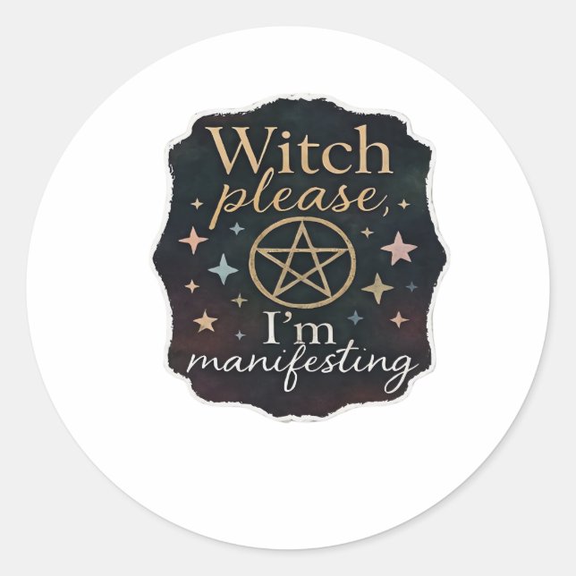 Sticker Rond Imaginaire Whimsigoth - Forêts mystiques, Lunes et (Devant)