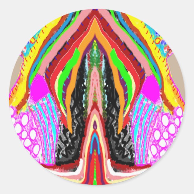 Sticker Rond Imagination artistique Sensualité graphique (Devant)