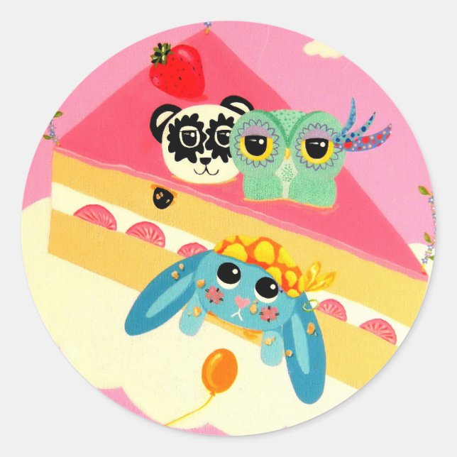 Sticker Rond Imagination délicieuse (Devant)