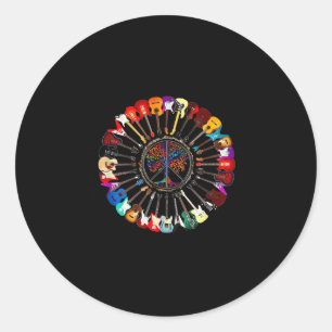 Sticker Rond Imaginez des gens géniaux vivant la vie dans la pa