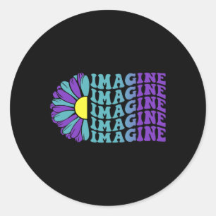 Sticker Rond Imaginez une sensibilisation à la prévention du su