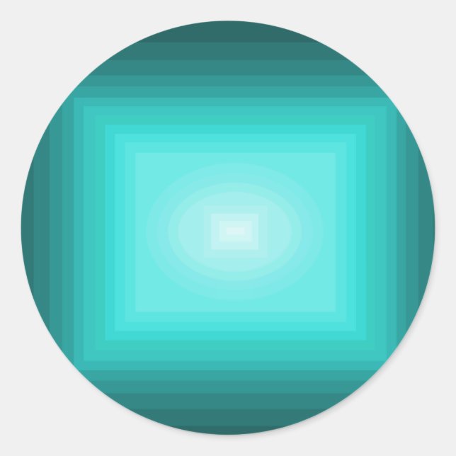Sticker Rond Immersion dans Turquoise Design Moderne CricketDia (Devant)