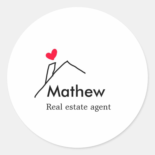 Sticker Rond Immobilier agent immobilier immobilier constructio (Devant)