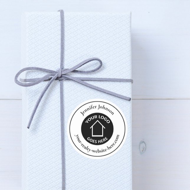 Sticker Rond Immobilier Société Ajouter Votre Logo Realtor Pers (Créateur téléchargé)