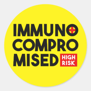 Sticker Rond Immunocompromis Sensibilisation à haut risque Rou