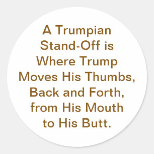 Sticker Rond Impasse Trumpien Hankamer Artjunkhaus Bande Dessin