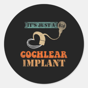 Sticker Rond Implant Difficile D'Entendre Une Audience Vintage