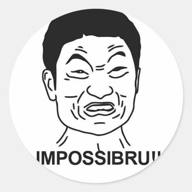Sticker Rond Impossibilité (Devant)