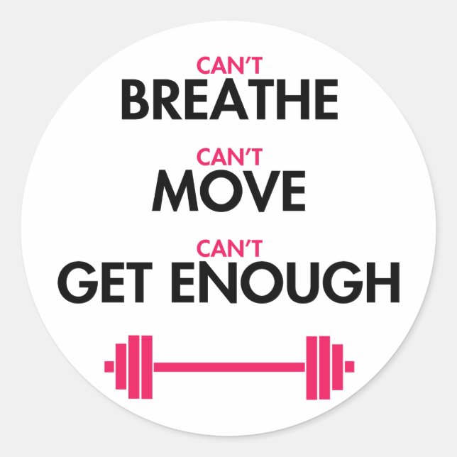 Sticker Rond Impossible d'en obtenir assez (Devant)