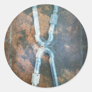 Sticker Rond Impression d'art Carabiners liés