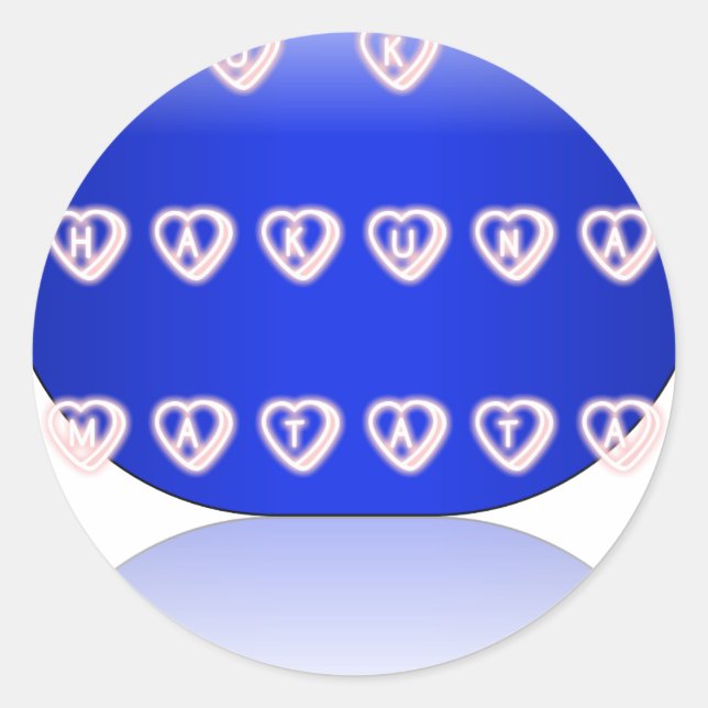 Sticker Rond Impression d'art Hakuna Matata (Devant)