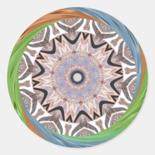 Sticker Rond Impression d'art Tourbillon Africain