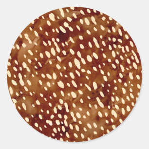 Sticker Rond Impression de cerfs aquarelle