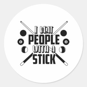Sticker Rond Impression de la chemise Billiard