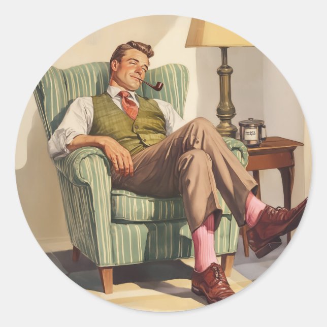 Sticker Rond Impression de toile étirée (Devant)