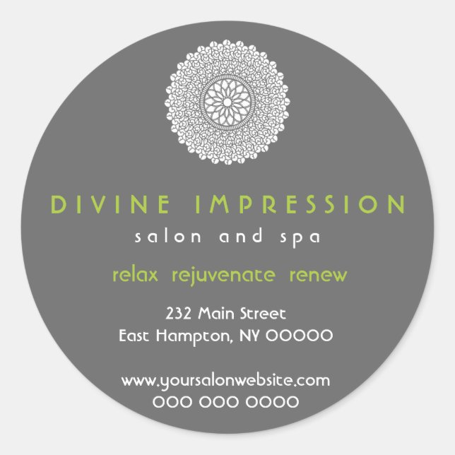 Sticker Rond Impression Divine Green Promotional (Devant)