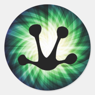 Sticker Rond Impression du pied de grenouille