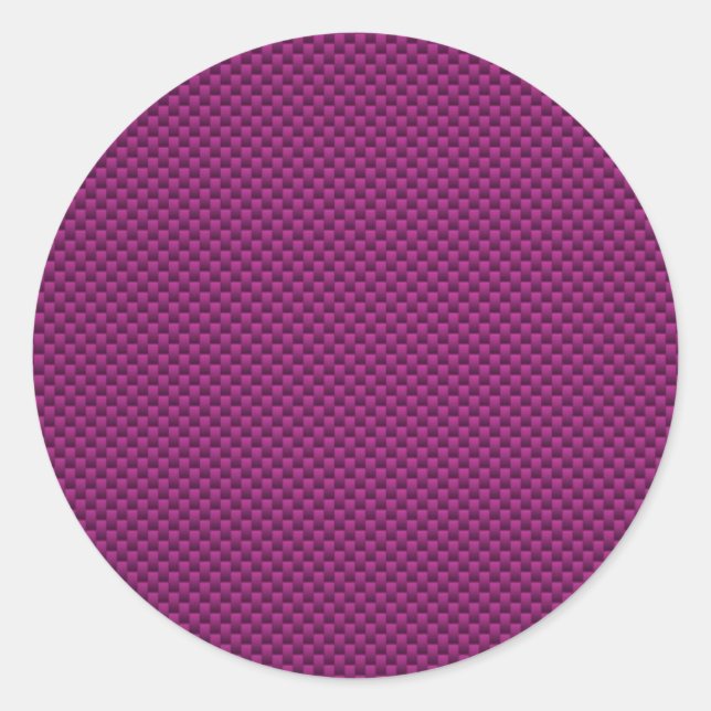 Sticker Rond Impression en fibre de carbone violet Fushia (Devant)