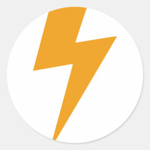 Sticker Rond Impression Jaune Thunder Energy