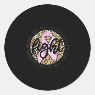 Sticker Rond Impression léopard guépard lutte contre le cancer 