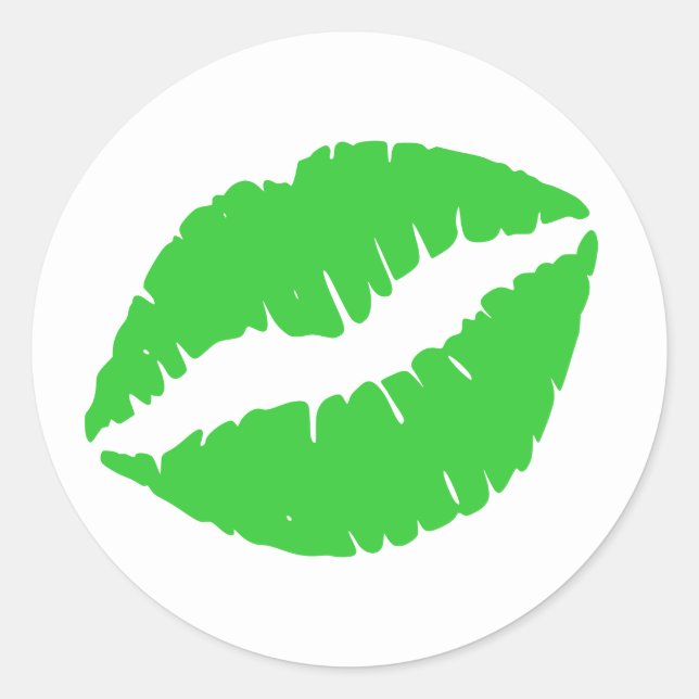 Sticker Rond Impression Lime Green Lime (Devant)