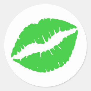 Sticker Rond Impression Lime Green Lime