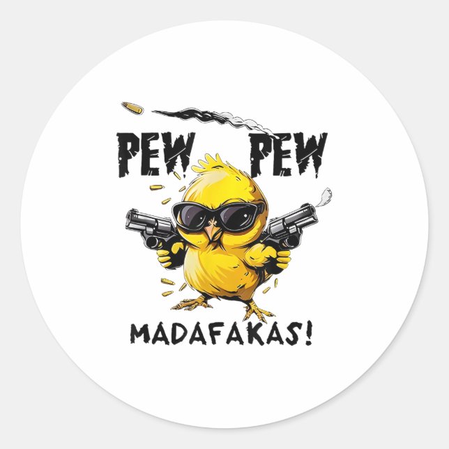 Sticker Rond Impression Oiseau Relax Fit Swea - Uni-adultes - B (Devant)