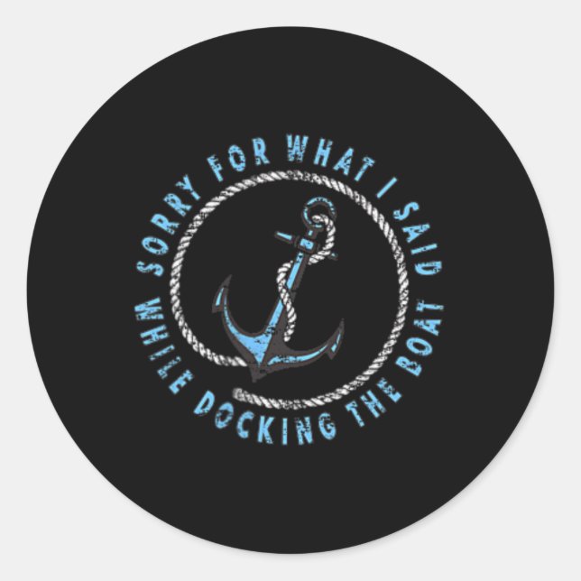 Sticker Rond (Impression recto verso) Désolé pour ce que j'ai d (Devant)