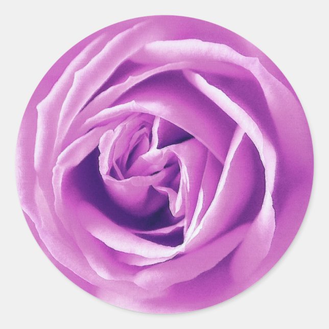 Sticker Rond Impression rose Lavender (Devant)