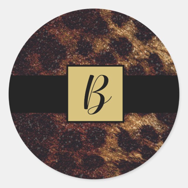 Sticker Rond Imprimé animalier safari sauvage léopard guépard p (Devant)