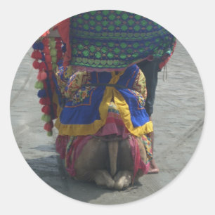 Sticker Rond Imprimé/graphique en forme de chameau