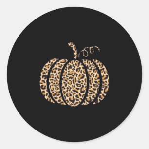 Sticker Rond Imprimé léopard citrouille guépard graphique d'aut