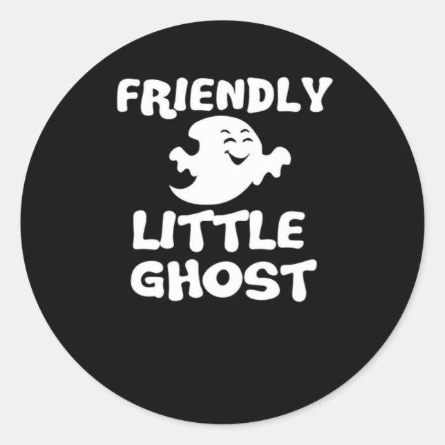 Sticker Rond Imprimer Little Boo Halloween (Devant)