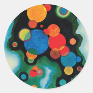 Sticker Rond Impulsion approfondie par Wassily Kandinsky