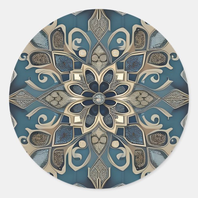 Sticker Rond in blue (Devant)